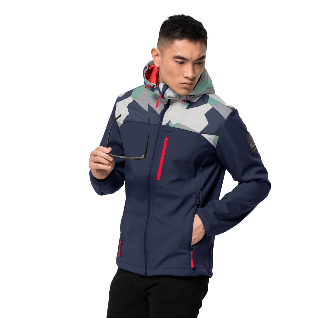 Jack Wolfskin 365 HIDEAWAY STORMLOCK Vestes Homme Bleu - GBPMANQ-47